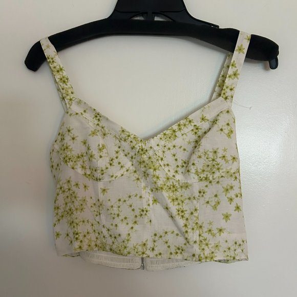 NWT AllSaints Cassia Azmani cropped blouse, US size 4 - Picture 2 of 5